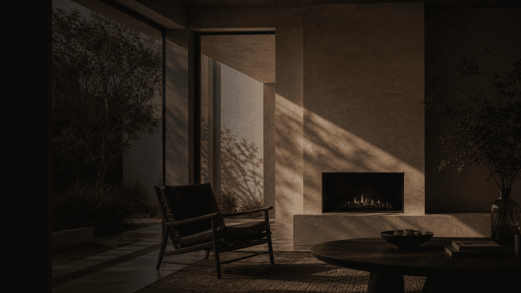 Illustrative resolved-space study of the same interior composition